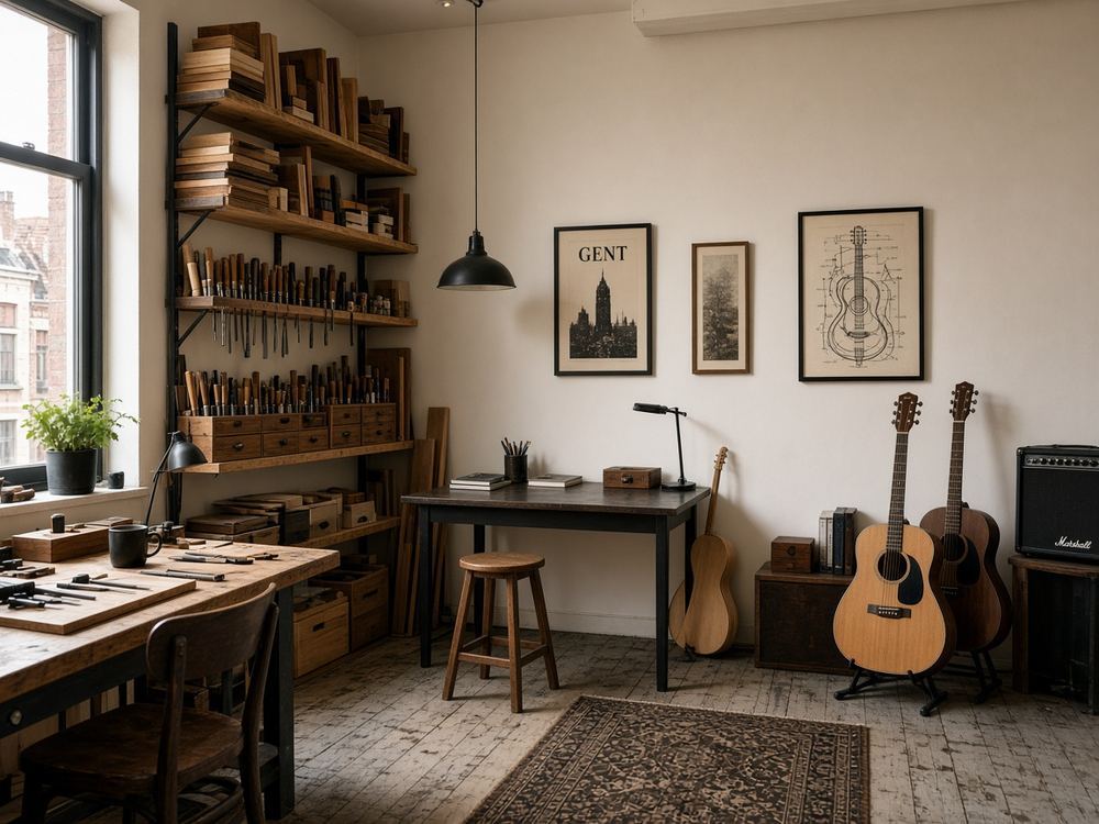 About the Adult music studio / guitar lessons studio at Picky Tramples House