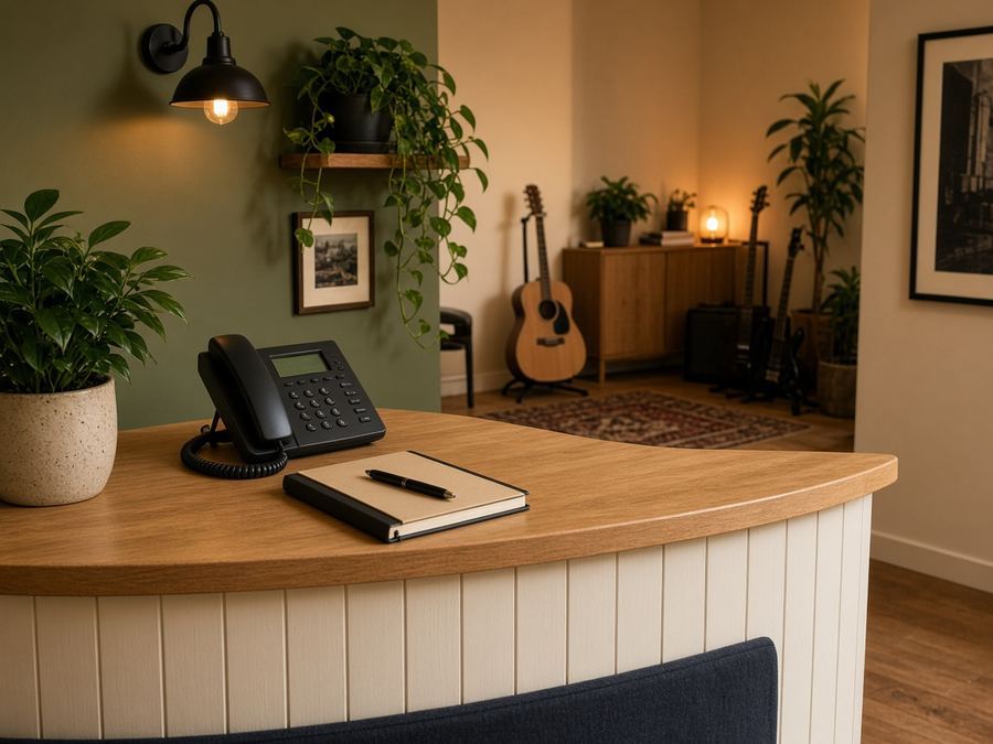 Contact desk at Picky Tramples House in Ghent